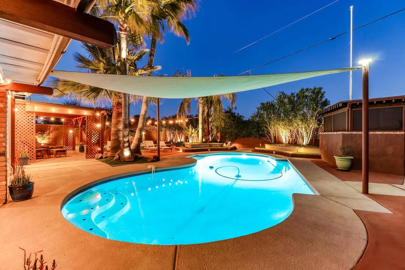 Tatil Evi Desert Oasis - Epic Backyard Pool Bocce Firepit Phoenix ABD